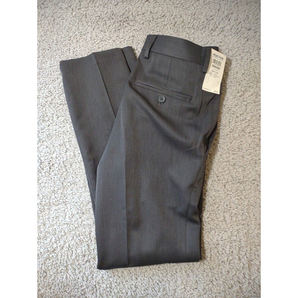 Kenneth Cole Reaction Pants Slim Fit  Gray Nwt Mens 29 X 30 Old Money